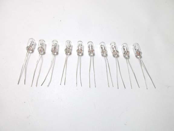 10 Grain of Wheat Bulbs 12v Vintage Stereo Indicator Lamp Bulb 3mm X 8mm L-1271