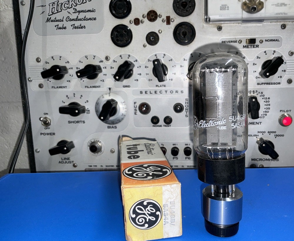 GE 5U4GB 5AS4A RECTIFIER VACUUM TUBE – NOS/NIB – TESTED NOS