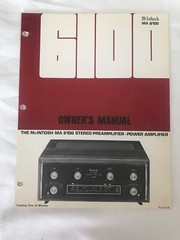 McIntosh MA-6100 Original Genuine Owner’s Manual