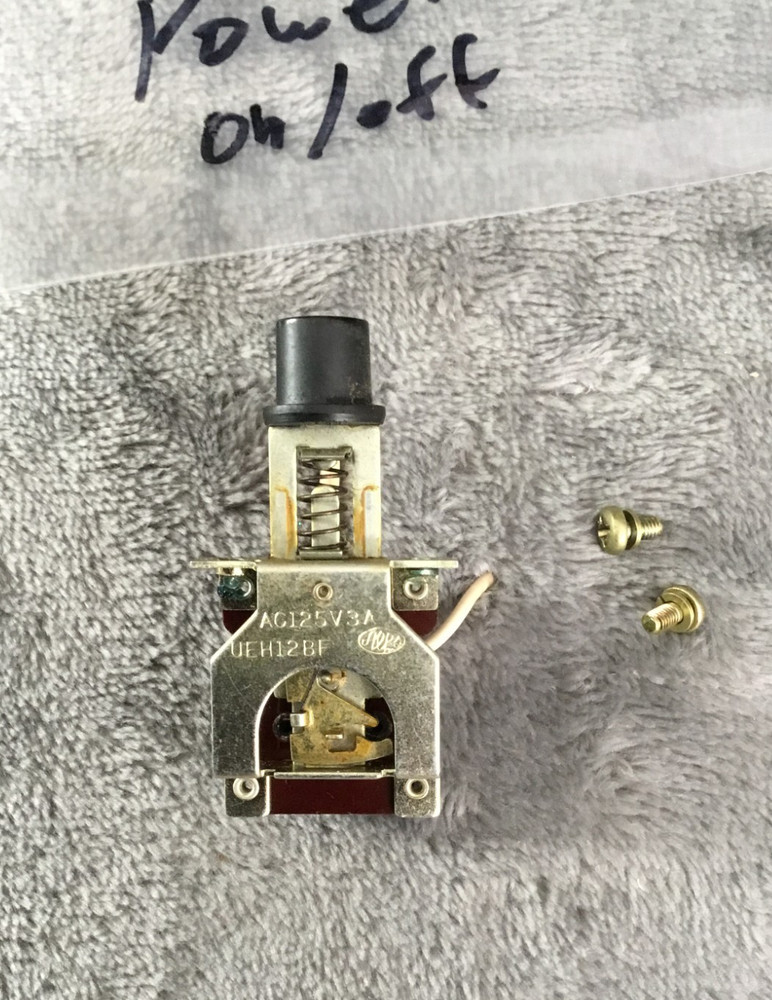 TEAC 3300 3300-10 Reel to Reel POWER ON/OFF SWITCH BUTTON 3300 Genuine Part