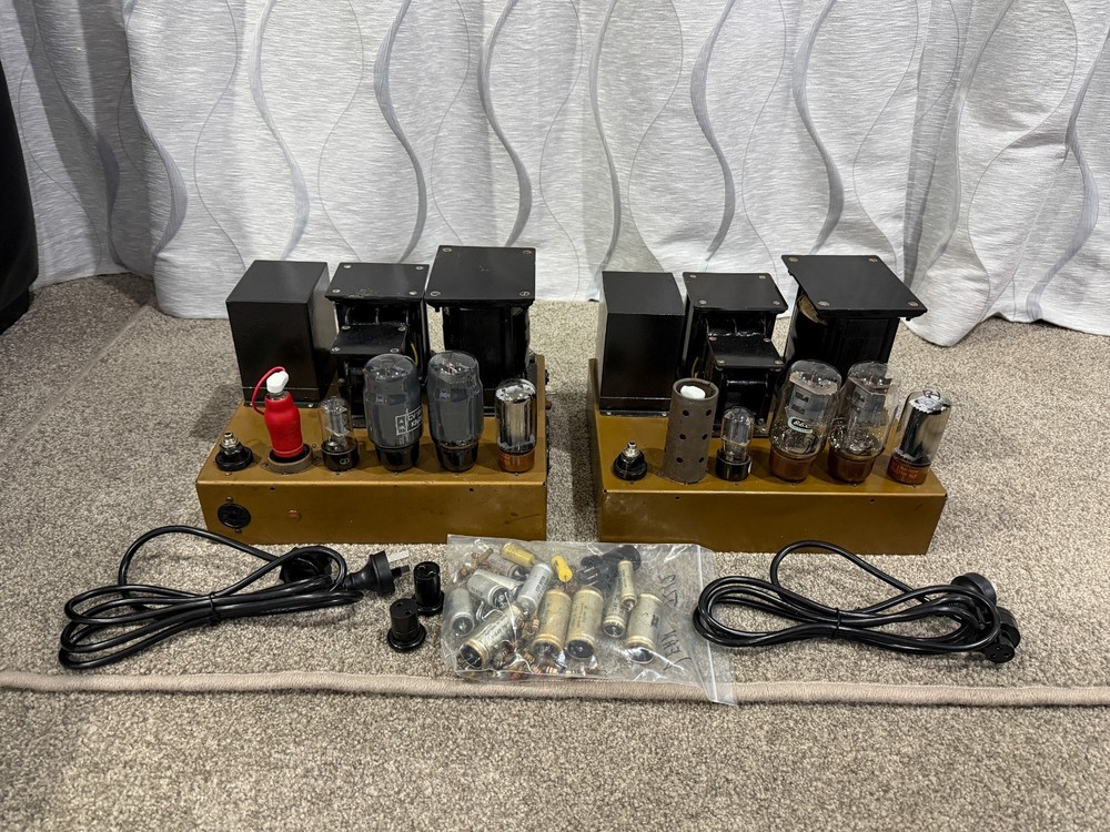 Leak TL12.1 Valve Amplifier Pair — RESTORED + SPEAKER CONNECTORS!