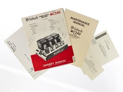 MCINTOSH MC240 MANUALS Warranty Card & Schematics MORE Original Vintage Hi-Fi