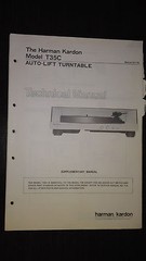 harman kardon t35c service manual stereo turntable record player original book
