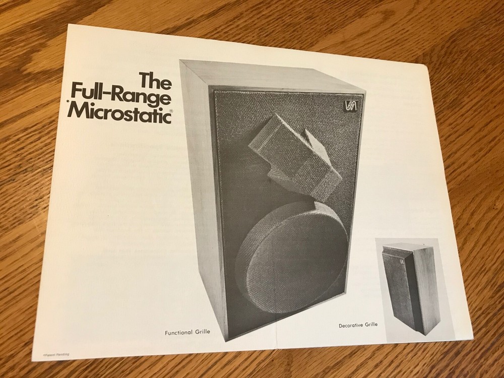 Microstatic Loudspeaker ad flyer