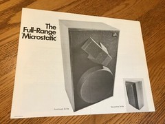 Microstatic Loudspeaker ad flyer