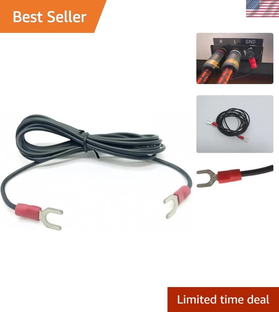 5-ft Turntable Ground Wire for Magnetic Cartridges – Hum Elimination Solution