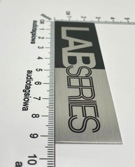 LabSeries Amplifier Badge Insert Custom Made Aluminum Self Stick Lab Series