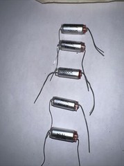 Mial Polystyrene Capacitors 6800 pf 160v Film/Foil type for Audio Lot of 5