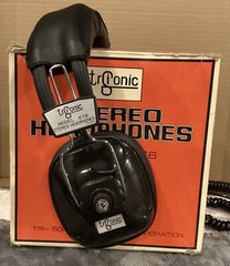 Vintage Trisonic Stereo Headphones Tri-Sonic Model 676 Taiwan Tested