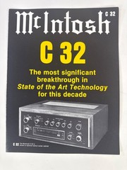 Vintage McIntosh C 32 Stereo Preamplifier Color Sales Spec Booklet