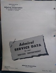Vintage Admiral Television Service Manual (All Models From 1948-1960). A55