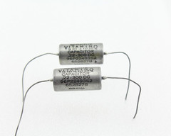 Qty 2 Sprague Vitamin Q .22uF 300V PIO Capacitors Matched Pair Tone Caps NOS USA