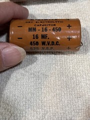 Astron Minimite Dry Electrolytic Capacitor MM-16-450, 16 MF,450 W.V.D.C,525V.S.P