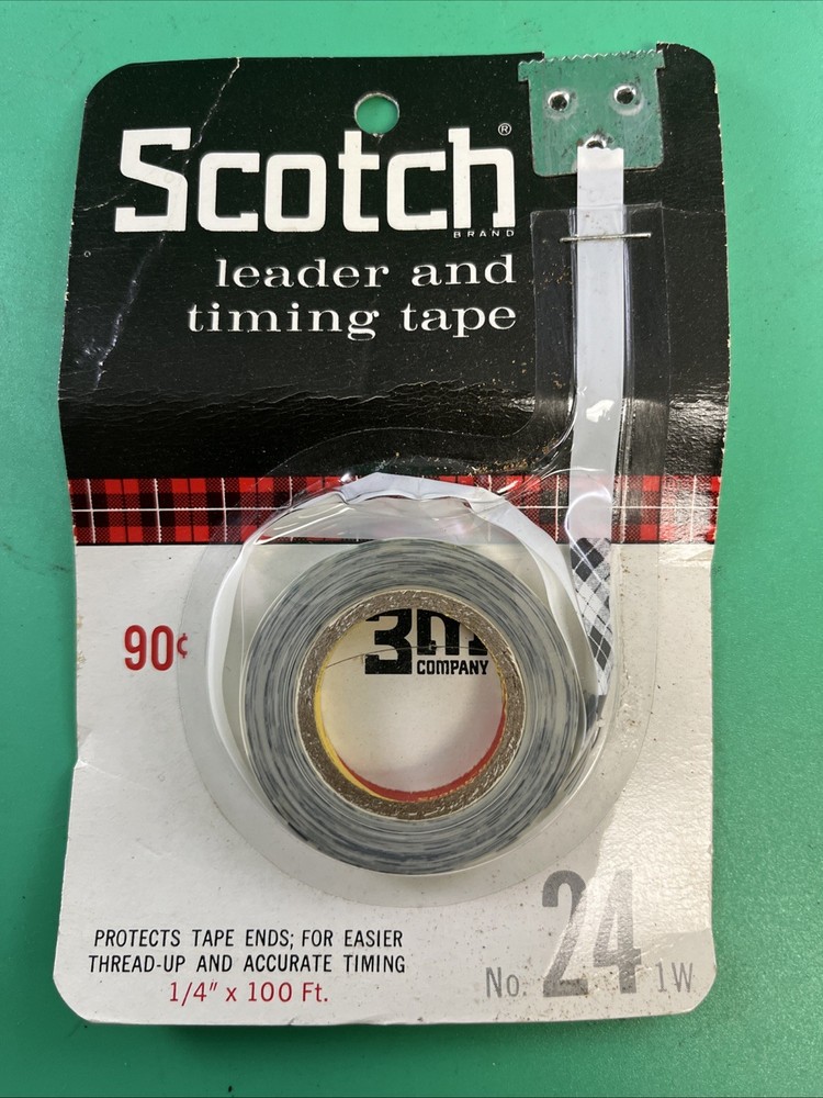 Scotch Brand Leader and Timing Tape 100 ft. 3M Cat. No. 24w-1/4-100 USED