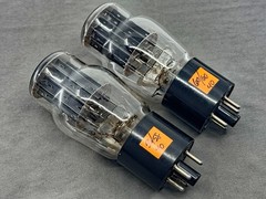 Matched Pair RCA 5V4G Rectifier Tubes Black Plates D Getters Tests Strong TV-7BU