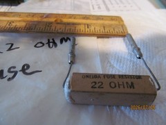Vintage Oneida Television and radio resistor fuse 22 ohm plug in leads