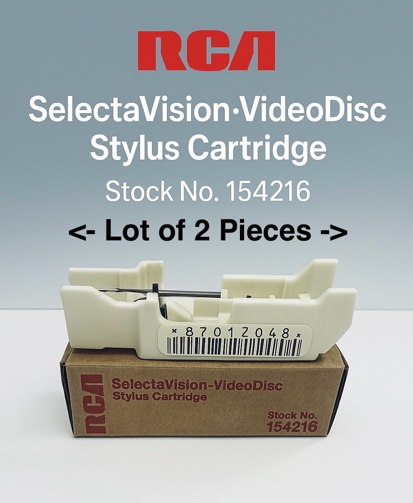(2 PCS) RCA SelectaVision VideoDisc Stylus Cartridge P/N 154216 New & Defective