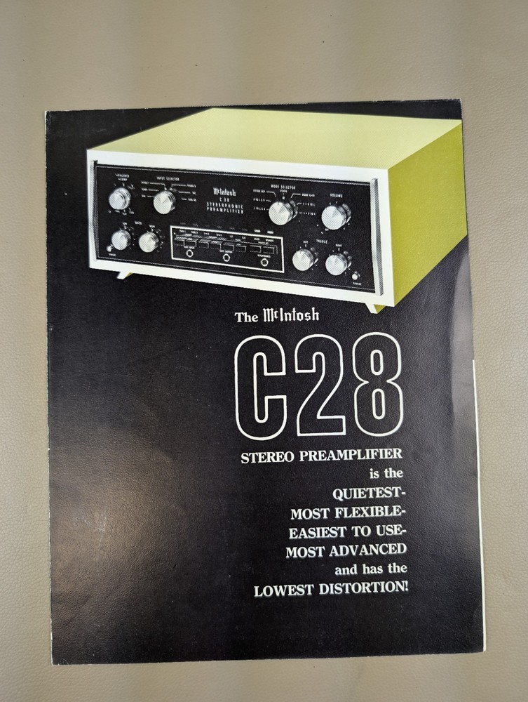 McIntosh C28 Stereo Preamplifier Brochure D-1201