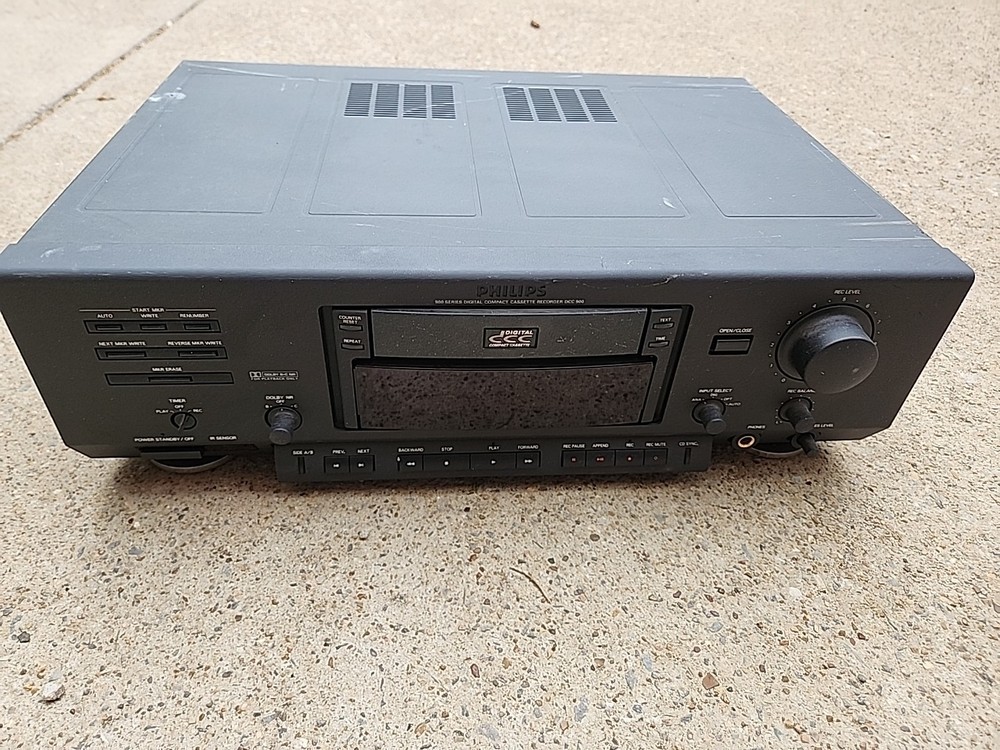 Philips DCC900 BK01 Digital Compact Cassette DCC Recorder No remote