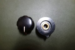 1 Pc RCA / BIC 1″ Bakelite 1/4″ Shaft – Brass Insert “copy” Audio Knob