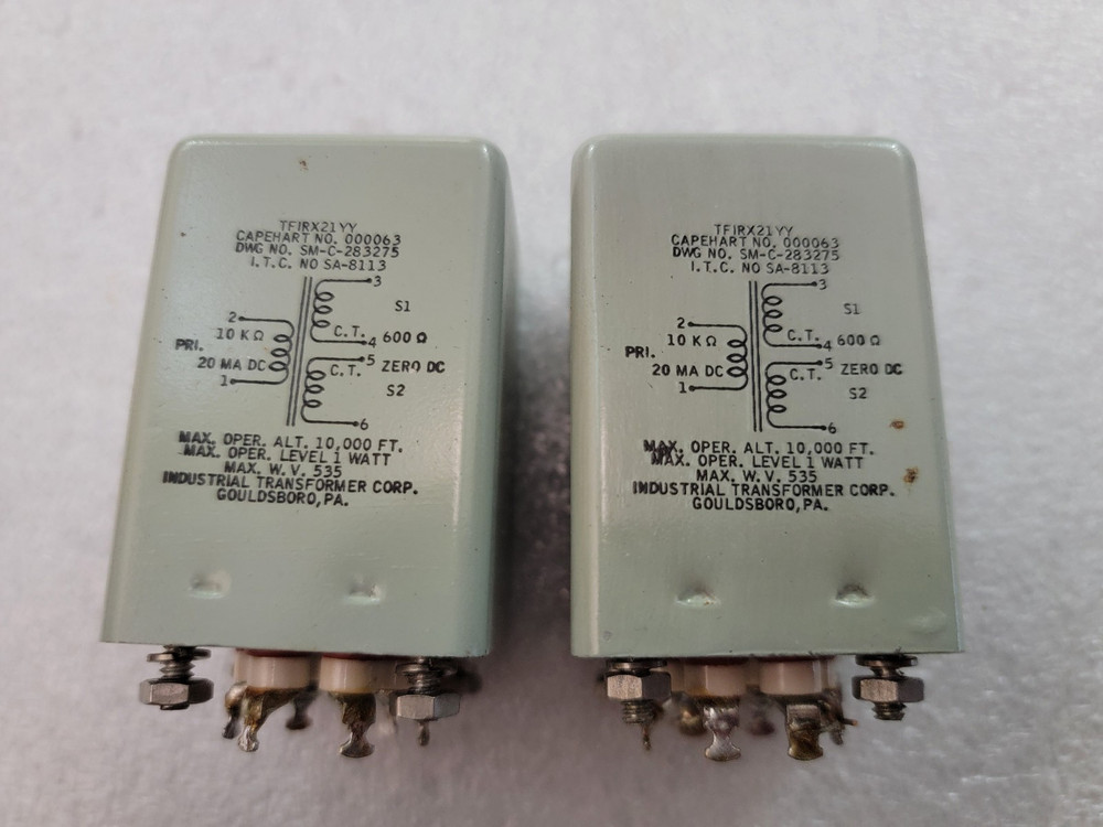 Capehart Single Ended Tube Output Tranformer Pair 10K Primary 20mA DC – 600 Ohms