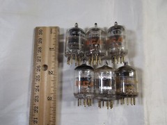 6 Pcs Electron Tubes 6688 tested Gold Pins Holland, Britain 5 x RCA 1 x Amperex