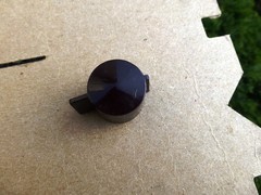 VOICE OF MUSIC One BROWN PLASTIC CONTROL KNOB On Off 1200 Model Turntable Early