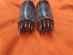 Matched BECKMAN 12AV7 STEREO TUBE ** 2 PIECES ** Tested Strong (T35)