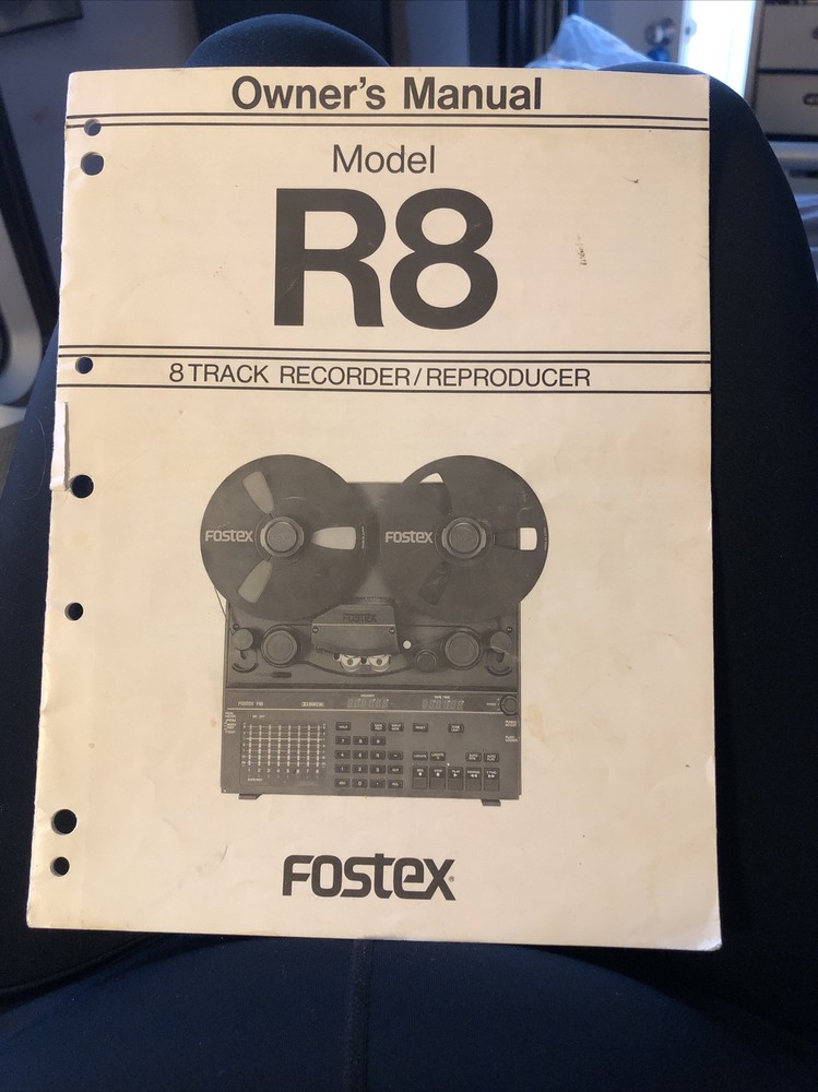 Fostex Model R8 8-track Recorder/Reproducer Owner’s Manual vintage Book NM