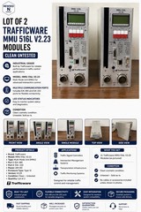Lot of 2 Trafficware MMU 516L V2.23 Modules Clean Untested
