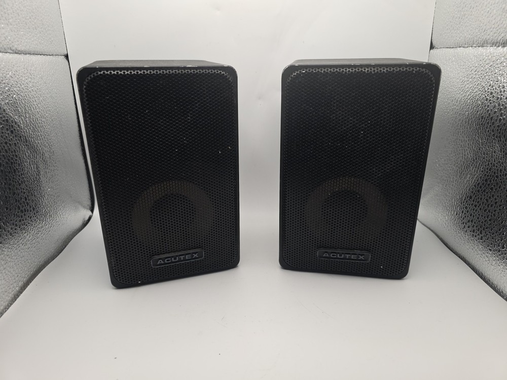 vintage ACUTEX speakers Bookshelf Stereo Mini Transducer System 40w 8 Ohms Japan