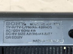 Vintage Sony Radio Model ICF-860 AM/FM/TV