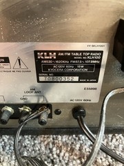 KLH Model: 100 AM/FM Table Radio Tested, Works