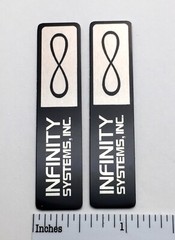 Infinity Systems Inc. Speaker Badge Logo Custom Made Aluminum Free Shipping