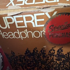 Vintage SUPEREX Professional SST Stereo Headphones Stereophones With Box