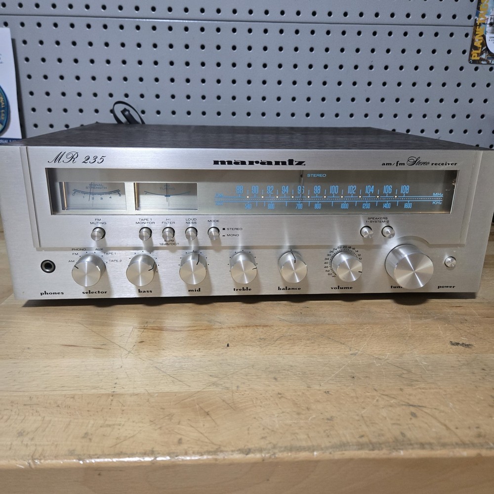 Vintage Marantz Stereo Receiver MR-235 Tested Working Cleaned Great Cosmetic