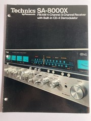 Technics SA8000X Vintage Stereo Receiver 4-Channel 2/Channel CD-4 Brochure 1970s