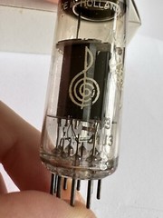 Pair AMPEREX 7062 E180CC RARE- BUGLE BOY Treble Clef Matched Heerlan Δ1A2 Grail
