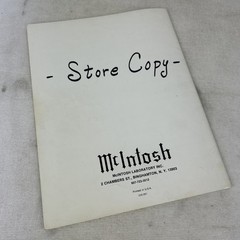 McIntosh History Audio Stereo Catalog of Amps Preamps Tuners Speakers M608X