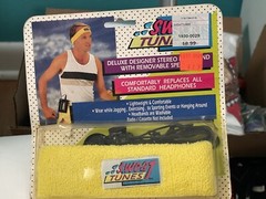 Vtg 80’s Novelty Sweat Tunes Terry Designer Stereo Music For Your Headband RARE