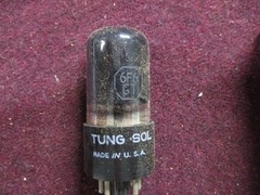 NOS Tung-Sol Black Glass JAN CTL 6F6GT tube. Test 101% emissions & 103% gm. 1947