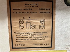 1942 Philco 42-KR3 Refrigerator Art-Deco AM Radio – Works See Video