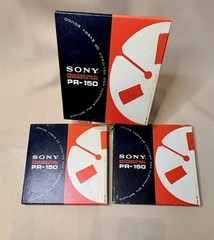 Lot of 3 Sony PR-150 Reel to Reel 1800ft 7” Non-Sticky Formula Polyester – Used