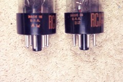 2, NEW, RCA 6SN7GTB, tall bottle, black plates, low D-getter, match pr 1, 6SN7GT