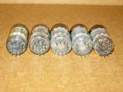 LOT OF 5 MULLARD 12AX7/ECC83 TUBES I61 TYPE (1959-1964 SHORT PLATE) LOW TEST