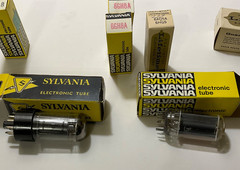 5 Sylvania 2 Realistic Tubes Radio-TV-Audio-Vacuum 6GH8A 6F6GT,10KR8,17JZ8,6F6GT