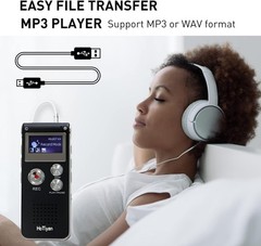 Digital Voice Recorder Audio Recording – 64GB Audio Recorder with Playback Vo…