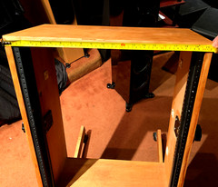 Otari 19 inch standard rail (14 space) adjustable angle Wood Cabinet Casters