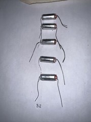 Mial Polystyrene Capacitors 6800 pf 160v Film/Foil type for Audio Lot of 5