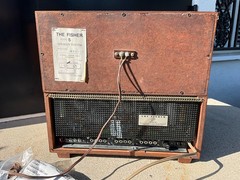 Vintage Fisher 150 FM MPX Stereo Receiver w/ Model 5 Speaker & Wood Case, Works!